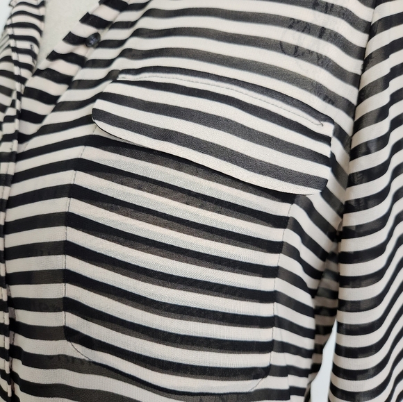 Vintage Sheer Striped Blouse - Picture 7 of 12